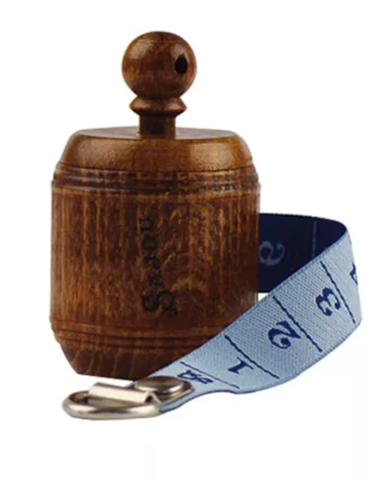 Wooden Dressmakers Tape Measure - Blue