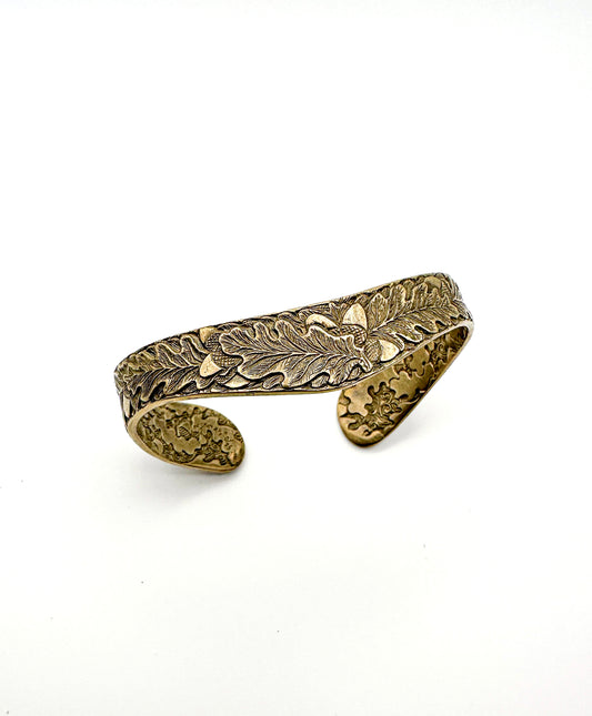 Bronze Oak & Acorn Bangle