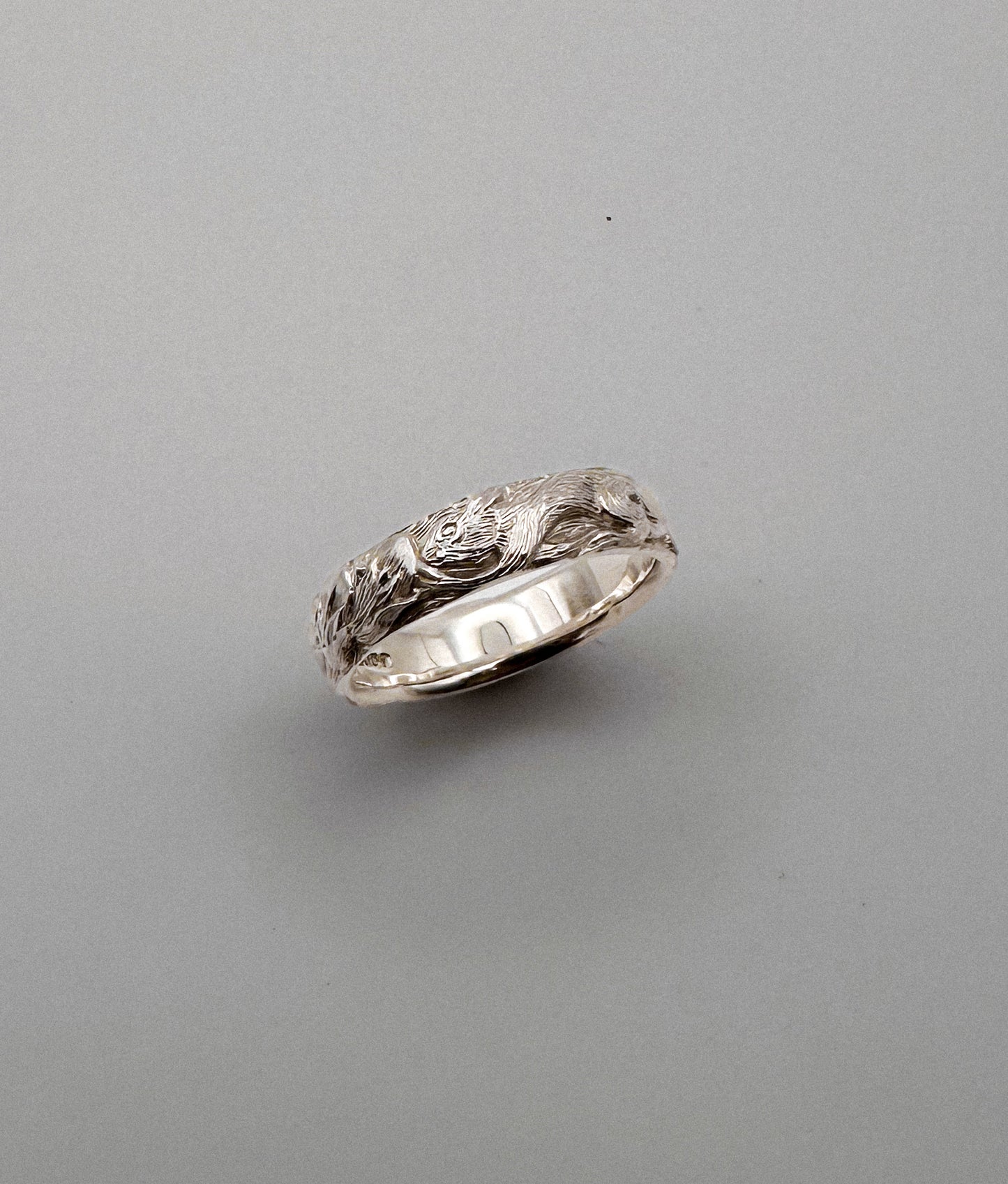Silver Red Squirrel Ring